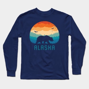 Alaska Retro Bear Long Sleeve T-Shirt